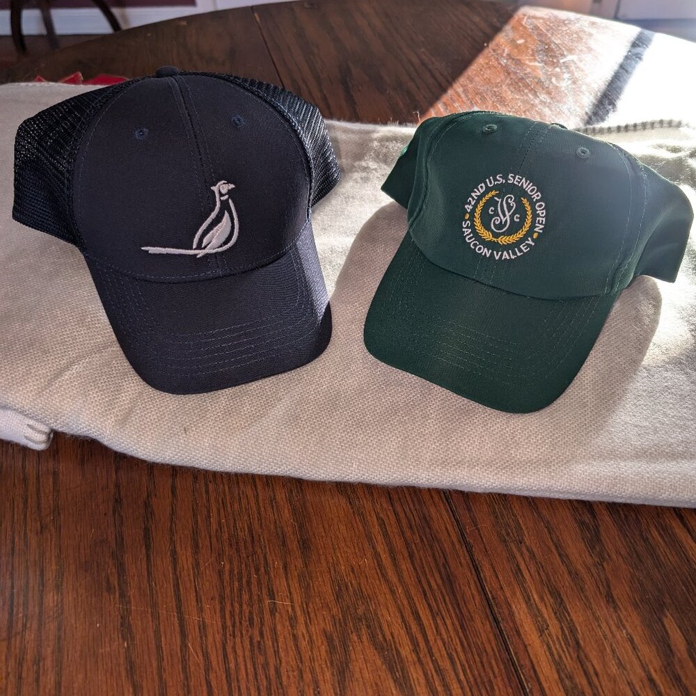 Two New Men's Golf Hats - one size fits all one from Imperial and one Lagacy